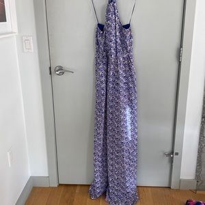 Jessica Simpson blue floral maxi dress, size small, gently worn